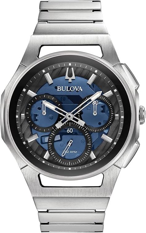 Bulova Reloj De Hombre Cuarzo Correa Y Caja De Acero Dial Azul A