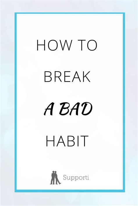 How To Break A Bad Habit Get Your Free Printable Worksheet Today