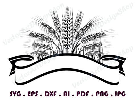 Wheat Logo 3 SVG Wheat Svg Grain Svg Wheat Clipart Wheat Files For