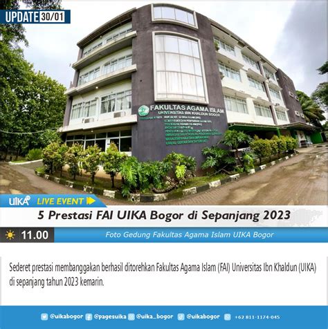 5 Prestasi Fai Uika Bogor Di Sepanjang 2023