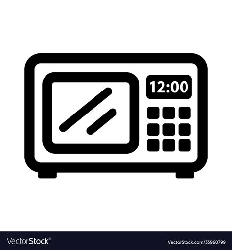 Microwave Outline Icon Royalty Free Vector Image