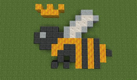 Pixel Art Minecraft Bee Drawing Submitted 1 Year Ago By Lucthecookie