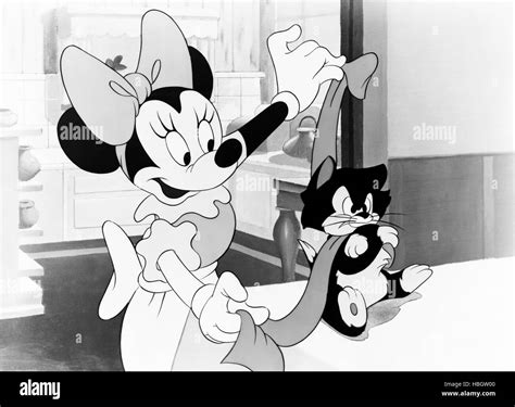 Bath Day From Left Minnie Mouse Figaro The Cat Stock Photo Alamy