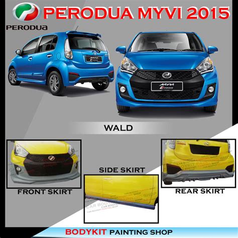 PERODUA MYVI ICON 2015 SE FACELIFT WALD STYLE FULLSET SKIRTING FRONT