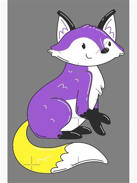 Non Binary Flag Colors Fox Pride Agender I Poster For Sale By Lemon