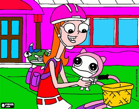 Candace Y Mip Para Colorear Candace Y Mip Para Imprimir