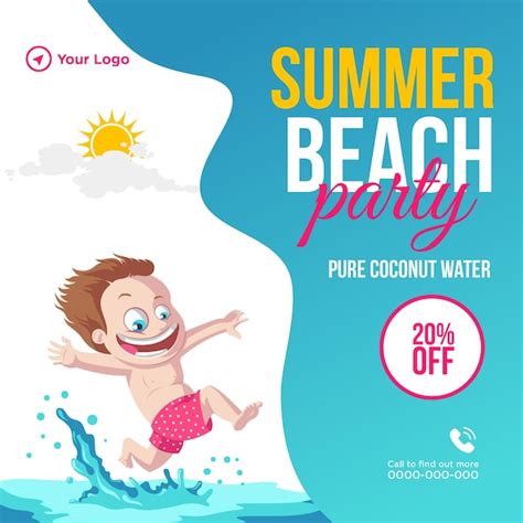 Premium Vector Summer Beach Party Banner Template