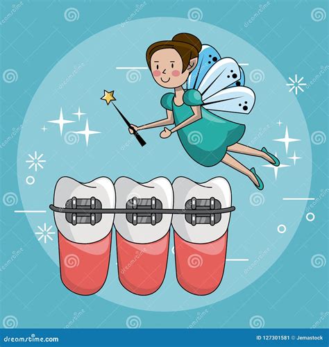 Tooth Fairy And Dental Care Stock Vector Illustration Of Dentist