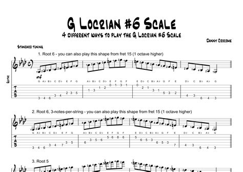 G Locrian Scale Ways To Play By Traditional Sheet Music For