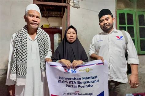 Nyata Diberi Santunan Duka KTA Berasuransi Partai Perindo Keluarga