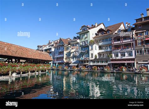 Historical Thun City On The Lake Thun Switzerland Stock Photo Alamy