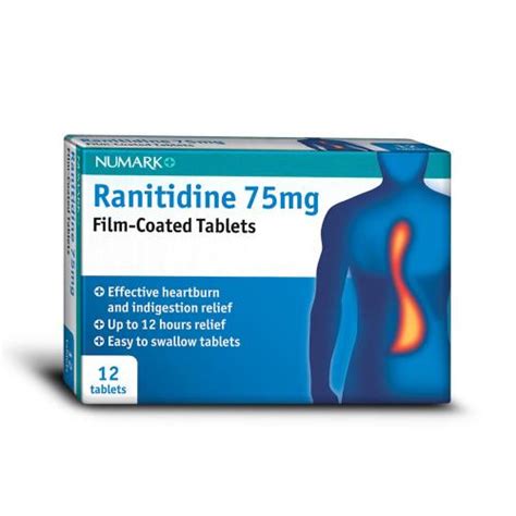 Numark Ranitidine 75mg Film Coated Tablets 12 Tablets