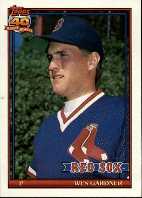 Topps Boston Red Sox Carte De Baseball Wes Gardner Eur