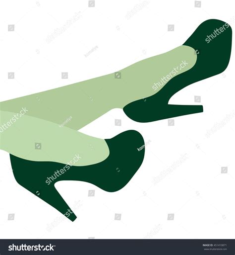 Sexy Woman Legs High Heels Green Stock Vector Royalty Free 451410871 Shutterstock