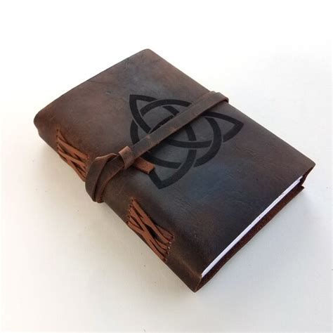 Celtic Trinity Knot Leather Journal Free Personalization X Blank