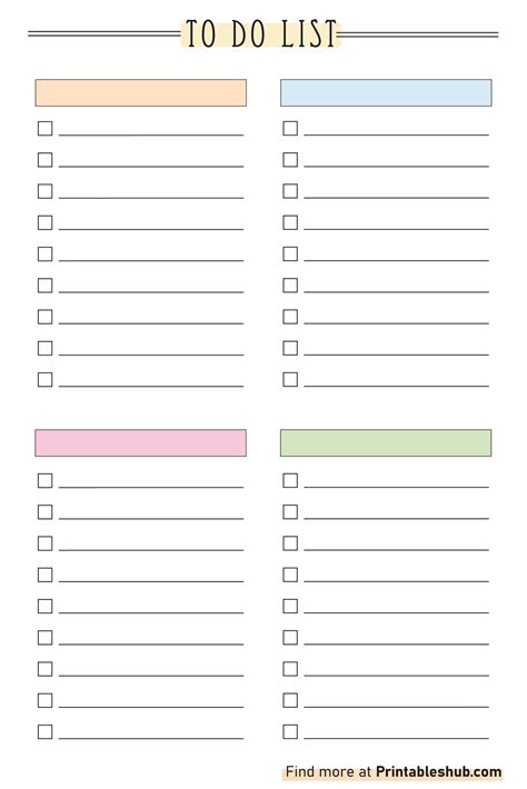 Free Printable Blank To Do List Templates PDF Included Printables Hub