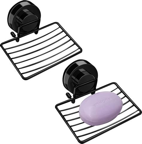 Shower Soap Dish Packs Vacuum Suction Soap Dish Holder Bar Soap