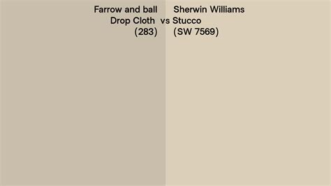 Farrow And Ball Drop Cloth 283 Vs Sherwin Williams Stucco Sw 7569