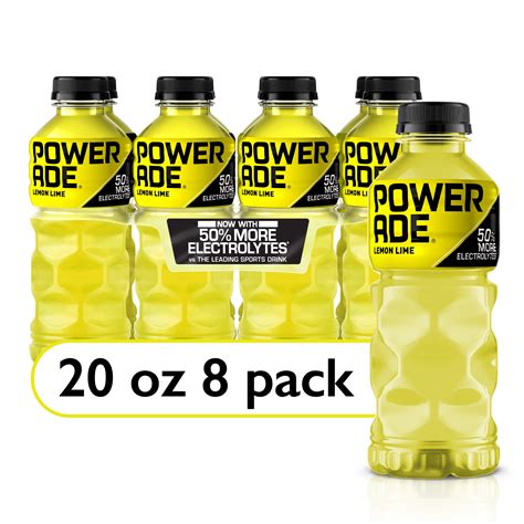 POWERADE Electrolyte Enhanced Lemon Lime Sport Drink 20 Fl Oz 8 Count