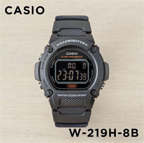 Reloj Casio W H Display Negro Cronometro Sumergible M Env O Gratis