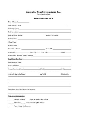 Fillable Online Innovative Referral Form Doc Fax Email Print Pdffiller