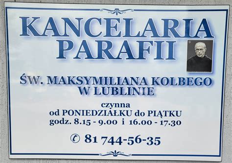 Kontakt Parafia Pw W Maksymiliana Marii Kolbe W Lublinie