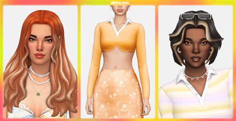 Serenity Cc X Greenllamas The Mimosa Collection Sims 4 Mods Clothes Sims 4 Collection