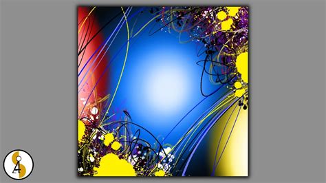 Action Abstract Painting Red Yellow And Blue Art Procreate Art