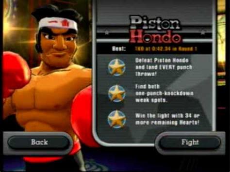 Nintendo Wii Punch Out Piston Hondo Exhibition Round Youtube