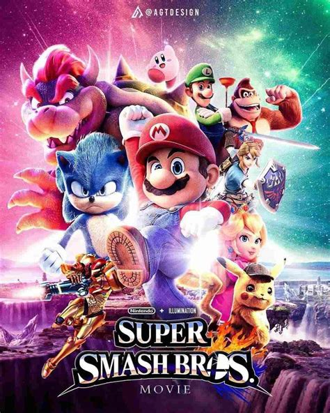 Super Mario Smash Bros Movie Nintendo Poster Canvas Zerelam