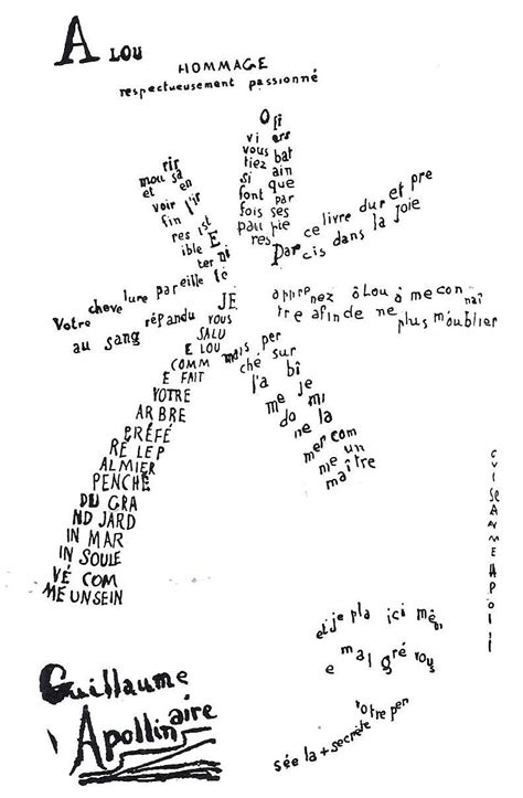 Exemple De Calligramme De Guillaume Apollinaire Le Meilleur Exemple