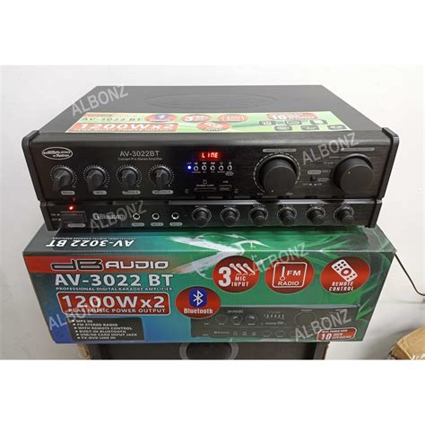 Amplifier AV 3022BT 1200 X 2Watts BT USB SD FM DB Audio Professional