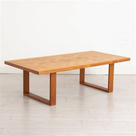 Mid Century Rectangular Chequered Teak Coffee Table By Poul Cadovius