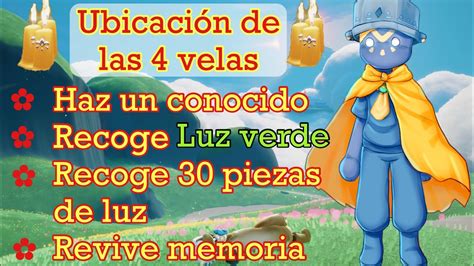 PLANICIE Misiones diarias Ubicación de las 4 velas de la Temporada