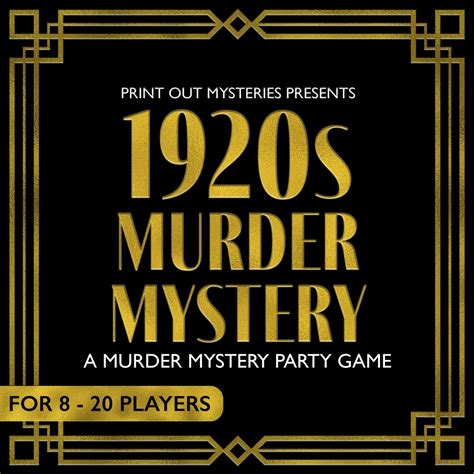 New Year 1920s Murder Mystery Party Game Speakeasy Murder Mystery Party Kit Digital Download