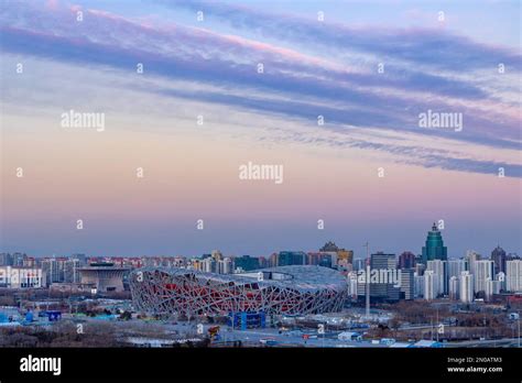 The Beijing Olympic stadium - the bird's nest Stock Photo - Alamy