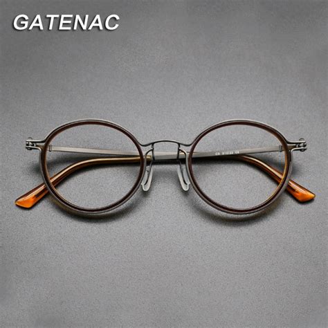 Gatenac Round Titanium Frame Eyeglasses Fuzweb