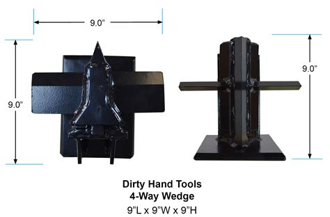 4-Way Log Splitter Wedge System - Dirty Hand Tools, Colorado USA