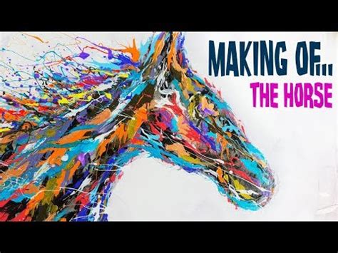 Acrylic Horse Painting Abstract - Equestrian Art - YouTube