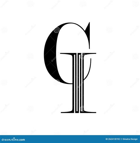 Monogram Logo Vector Initial Letters CI Stock Vector Illustration Of