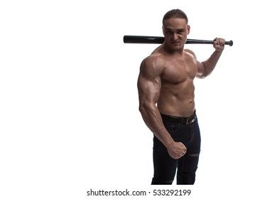 Portrait Brutal Man Bodybuilder Athlete Naked Stock Photo Edit Now