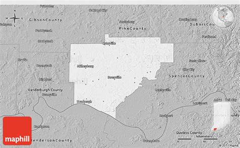 Gray 3d Map Of Warrick County