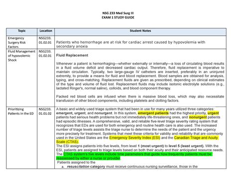 NSG 233 Med Surg III Exam Blueprints NSG 233 Med Surg III EXAM 1