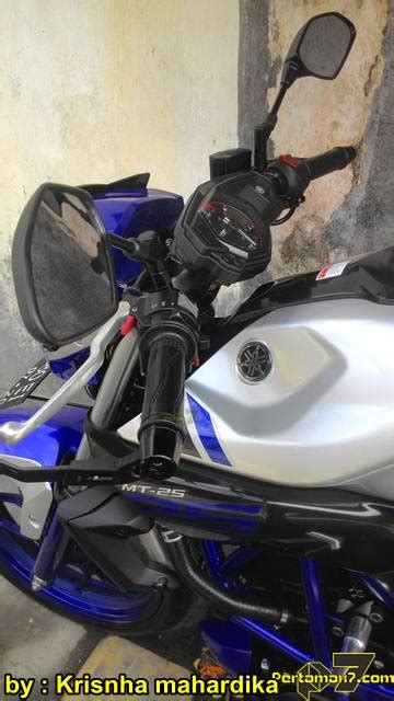 Modifikasi Yamaha Mt 25 Biru Pakai Headlamp Projie Asal Bali Bisa Jadi