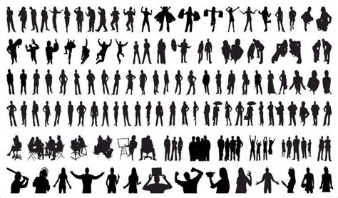 50 Free High Quality Silhouette Sets Silhouette Vector Vector Free