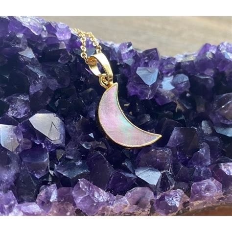 Estrella Luna Jewelry Left Mother Of Pearl Crescent Moon K Gold