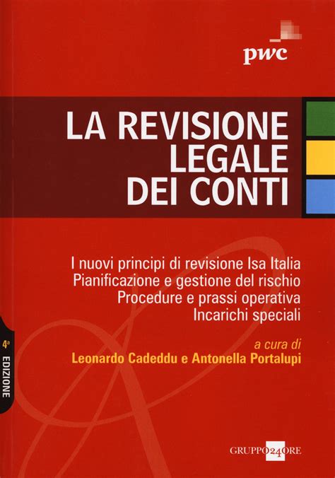 La Revisione Legale Dei Conti Cadeddu Leonardo Portalupi Antonella