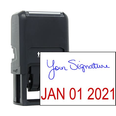 Self Inking Signature Stamp With Date Corp Connect