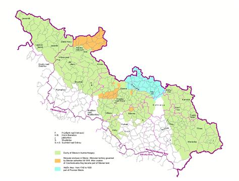 Map of Czech Silesia English • Mapsof.net