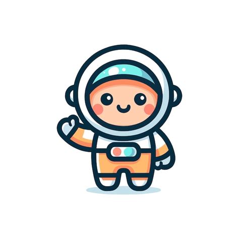 Icono De Astronauta De Dibujos Animados Vector De Personaje Vector Premium